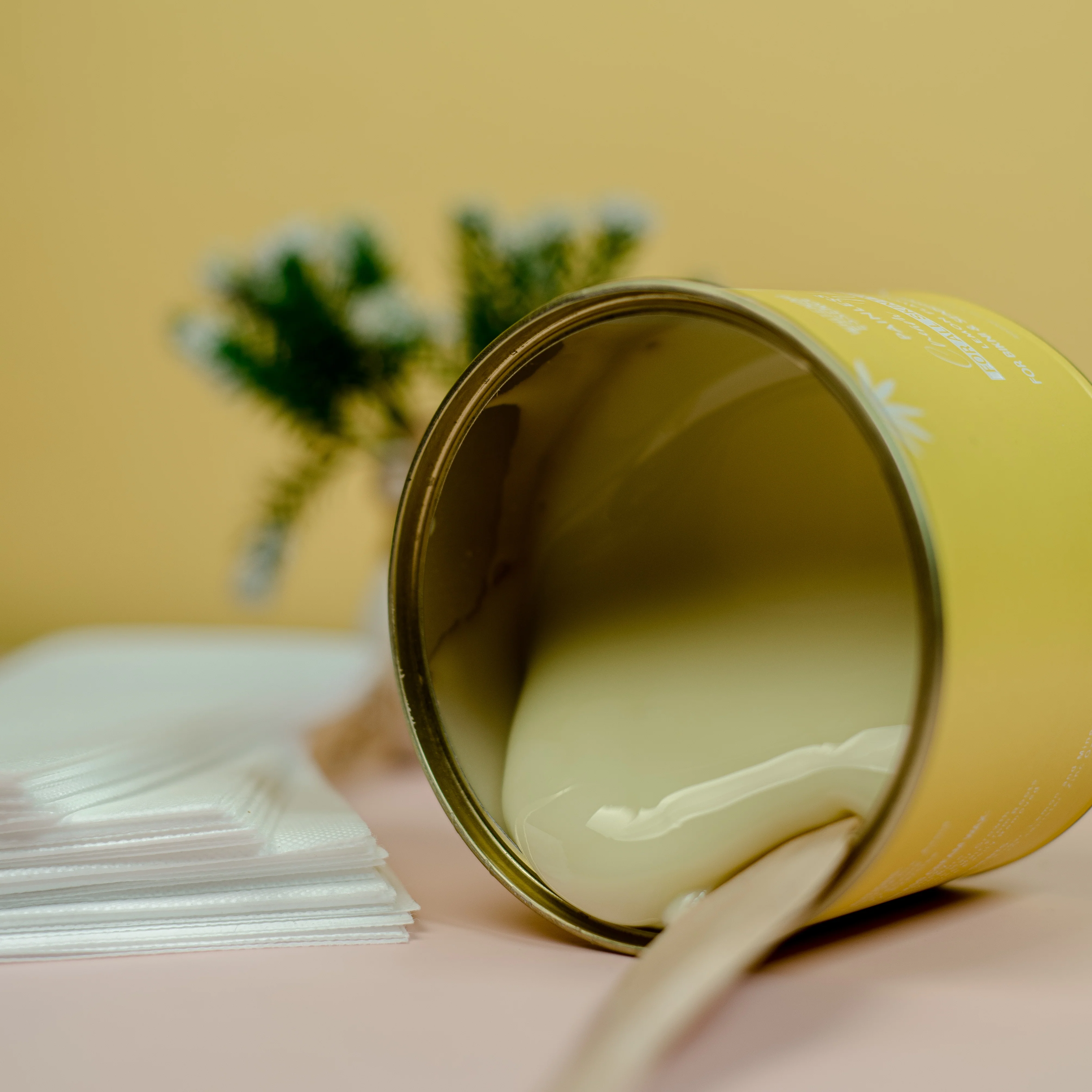 Painless Cream Wax Lemon Flavor ( 1 Wood Spatula + 1 Strip Pack ) - Image 3